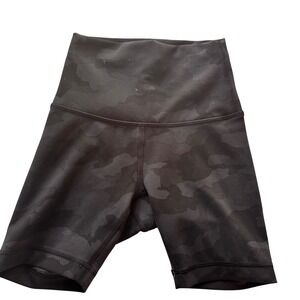 Lululemon Align High Rise Short 0 Black Camo Yoga Gym Bike Activewear